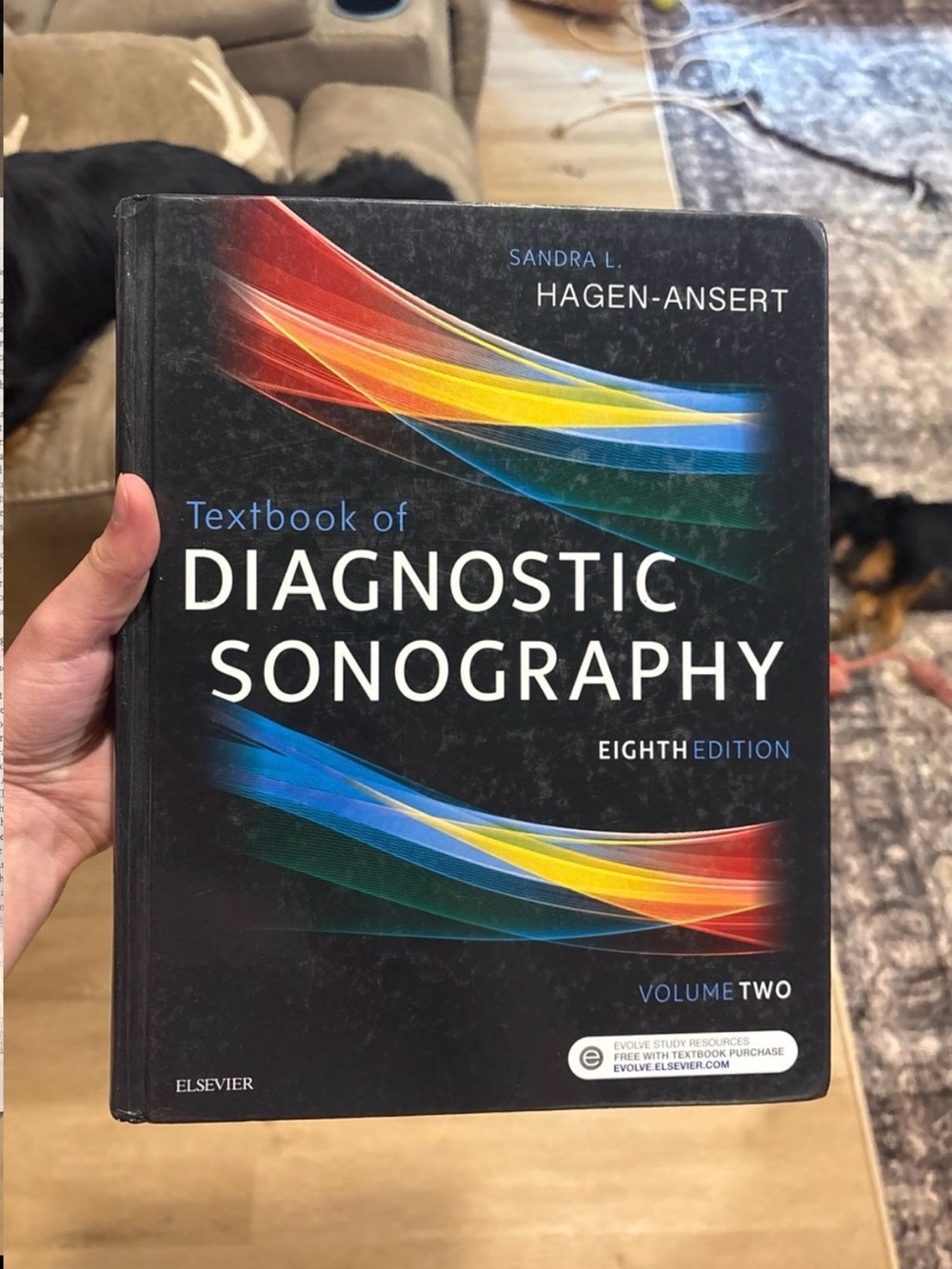 Elsevier Textbook of Diagnostic Sonography – Black with Rainbow Accents